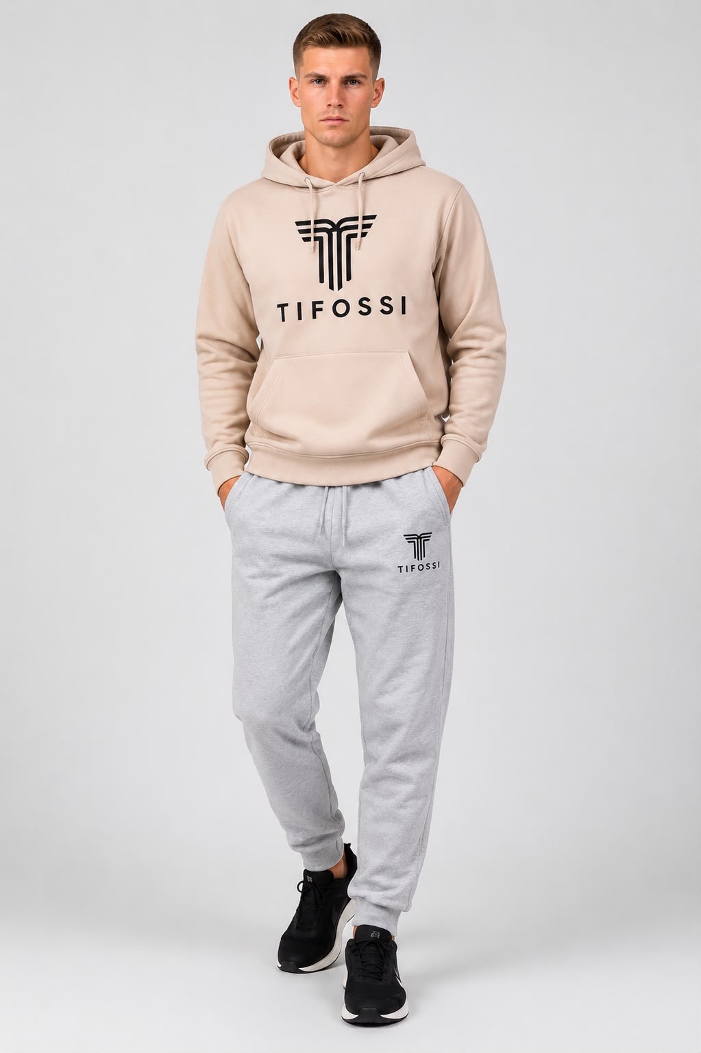 Conjunto Deportivo Beige & Gris Melange