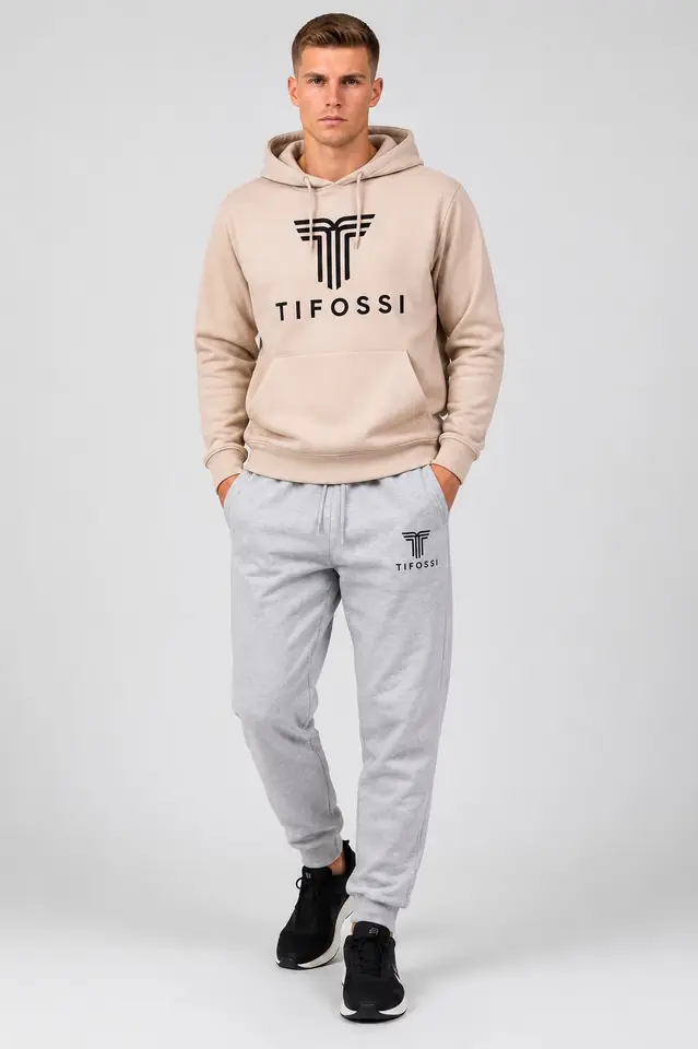 Conjunto Deportivo Beige & Gris Melange