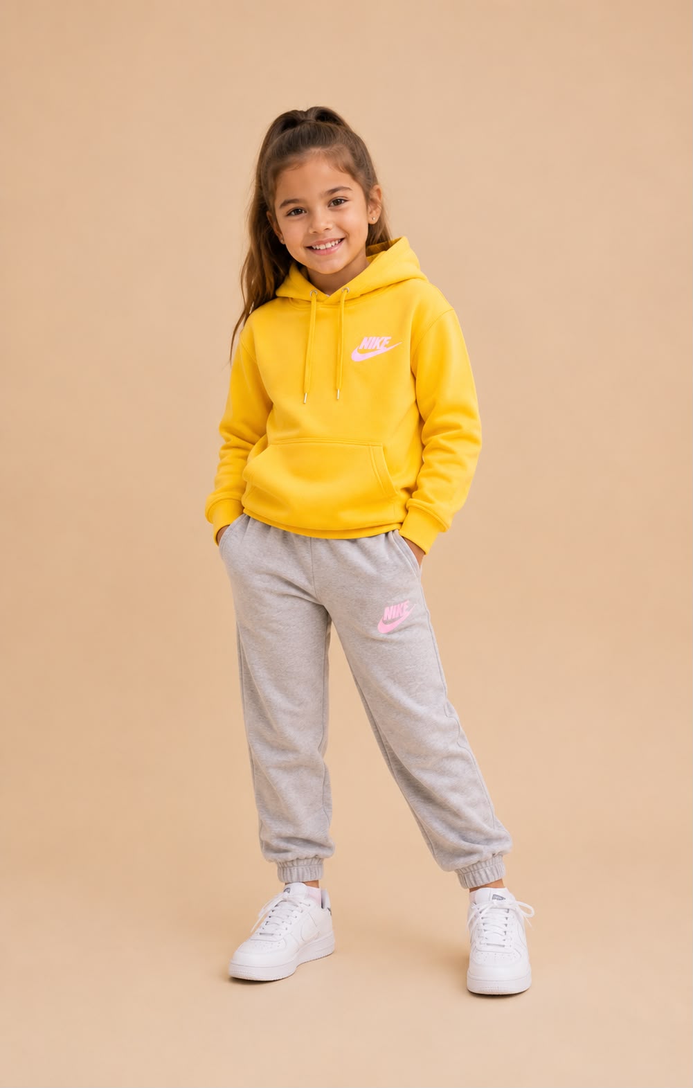 Conjunto Deportivo Infantil Amarillo & Gris