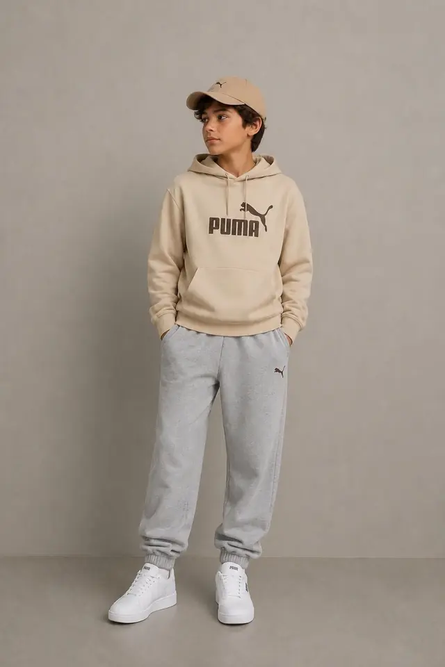 Conjunto Deportivo Infantil Beige & Gris