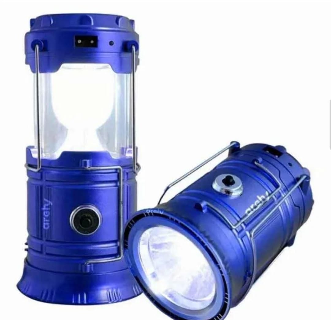 Linterna solar recargable y lampara