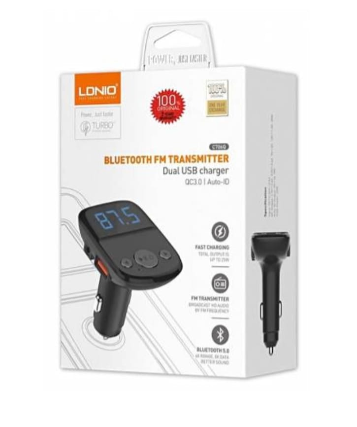 Cargador Auto dual USB Bluetooth FM