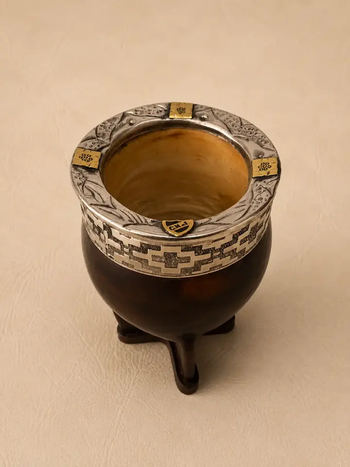 Mate Imperial de Calabaza con APlique en Bronce de Nacional