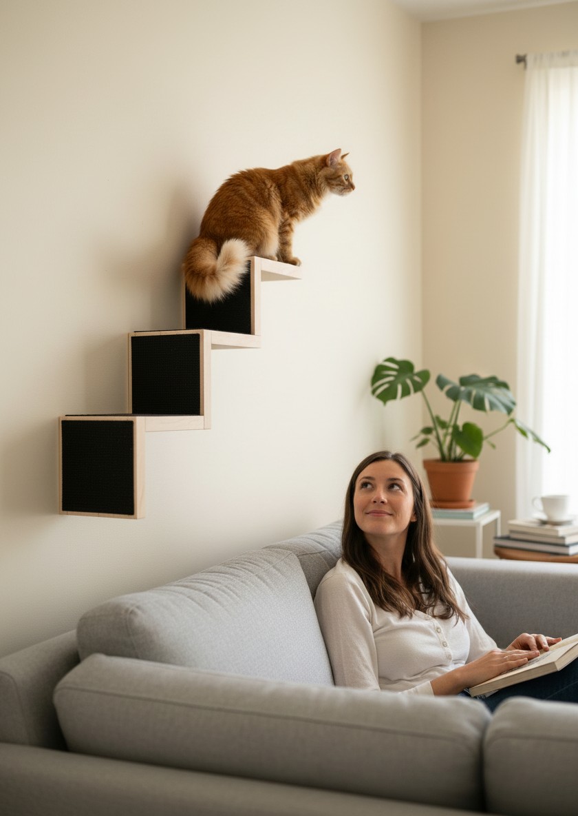 Escaleras continuas para gatos