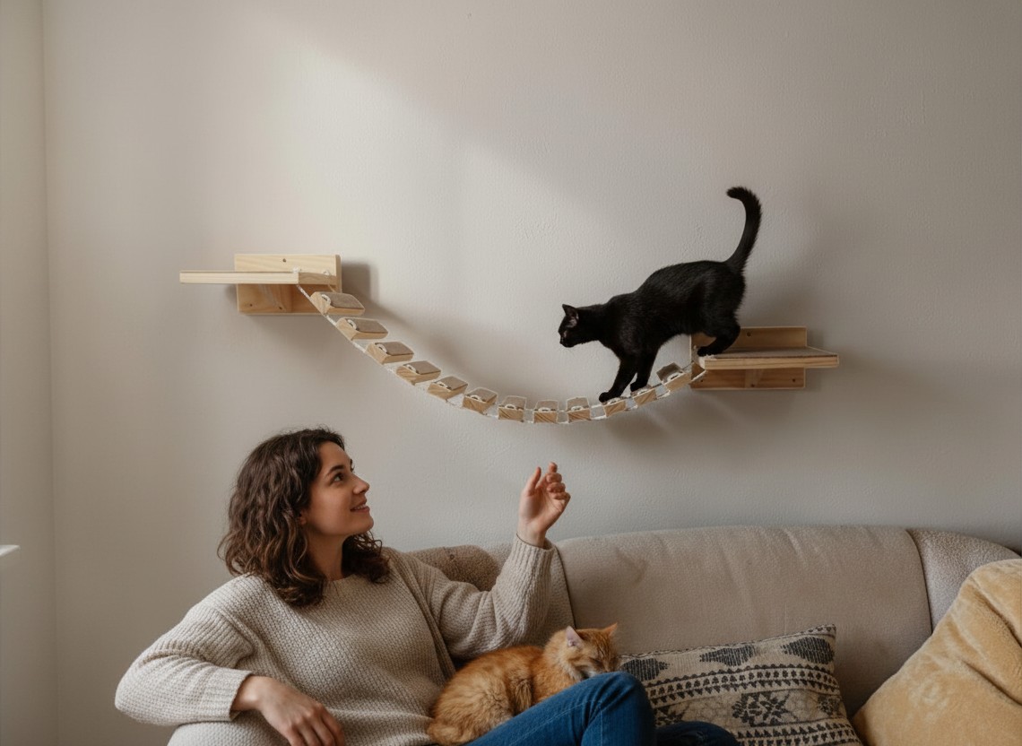 Puente Aéreo para Gatos 12 Peldaños