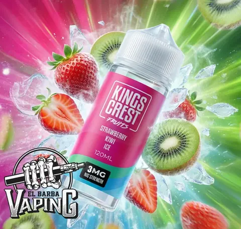 King’s Crest Strawberry Kiwi Ice – 3mg 120ml