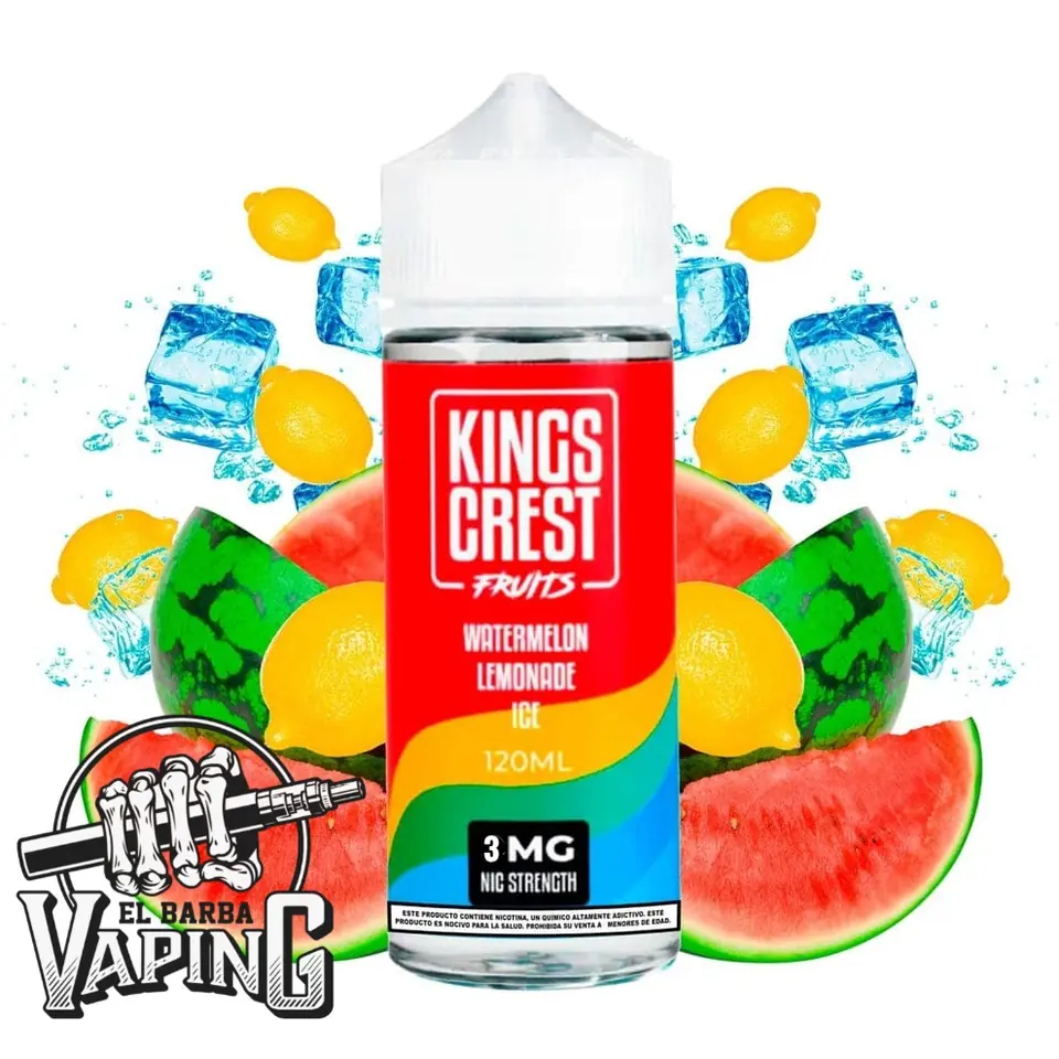 King’s Crest –Watermelon Lemonade Ice – 3mg 120ml