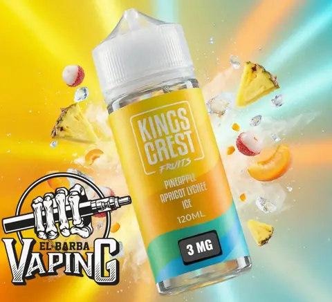 King’s Crest Pineapple Apricot Lychee Ice – 3mg 120ml