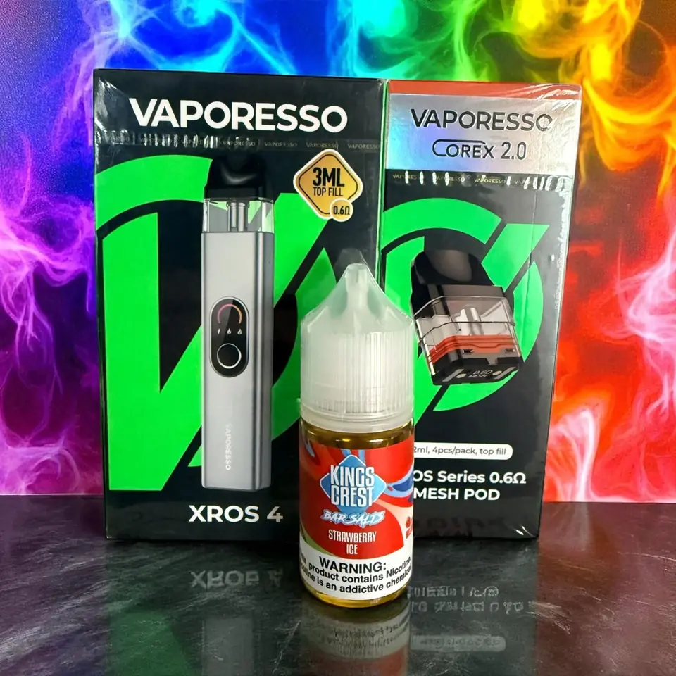 XROS 4 + SALT 30ML + PACK DE 4 CARTUCHOS!