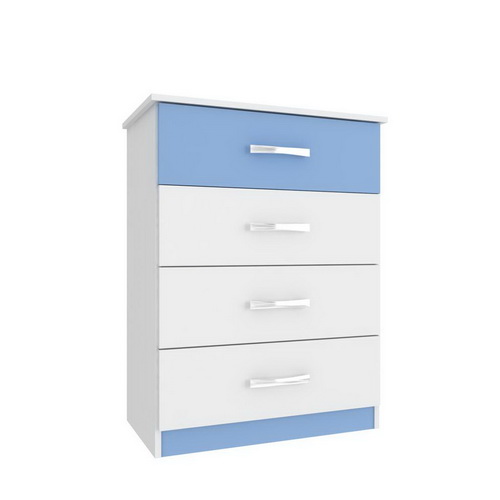 COMODA INFANTIL BLANCO AZUL