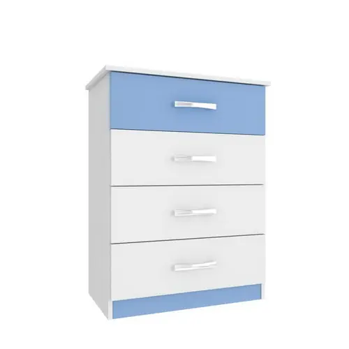COMODA INFANTIL BLANCO AZUL
