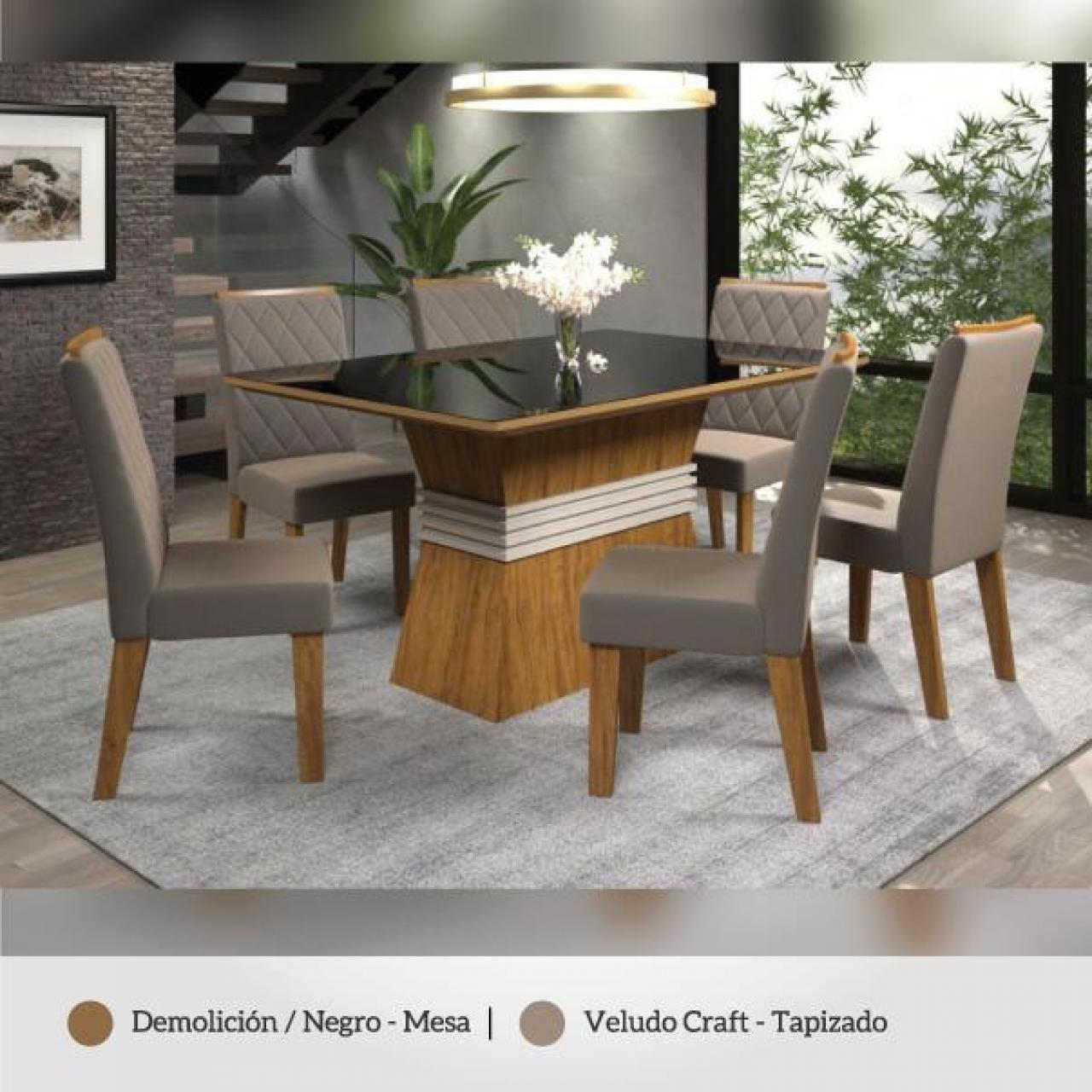 COMEDOR EVEREST 6 SILLAS