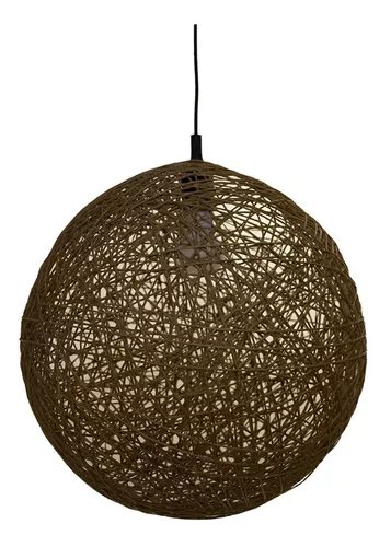 COLGANTE ESFERA 40CM MARRON 1 LUZ