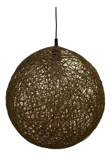 COLGANTE ESFERA 40CM MARRON 1 LUZ