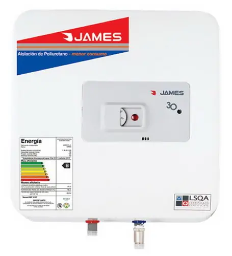 TERMOTANQUE JAMES DE ACERO 30L LINEA PRISMA CAT B