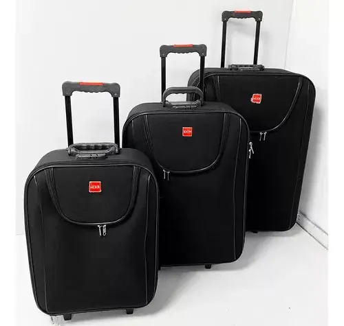SET DE 3 VALIJAS DE TELA NUMI 2 RUEDAS