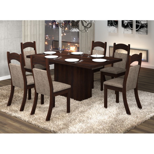 JUEGO DE COMEDOR DE 6 SILLAS TROYA