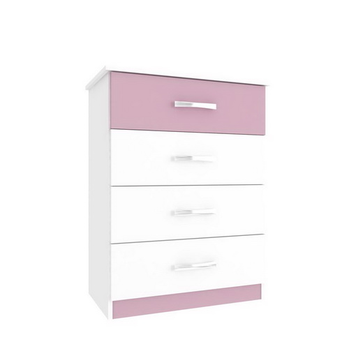 COMODA INFANTIL BLANCO ROSA