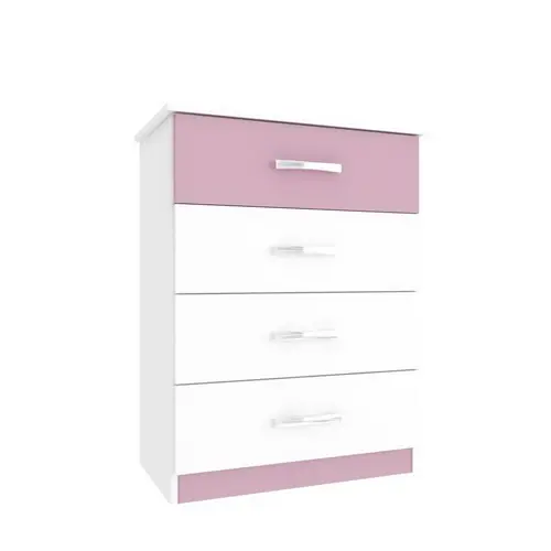 COMODA INFANTIL BLANCO ROSA