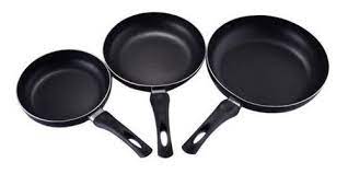 SARTEN ALUM CON ANTIADHERENTE NEGRO 3PCS