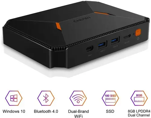 MINI PC CHUWI HEROBOX INTEL CELERON 8GB 180GB SSD WIN 10