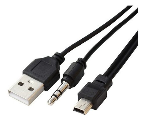 CABLE 2 EN 1 USB JACK 3.5 MM AUXILIAR + MINI USB