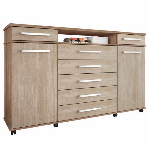 COMODA 7 CAJONES 2 PUERTAS LONDON VAINILLA