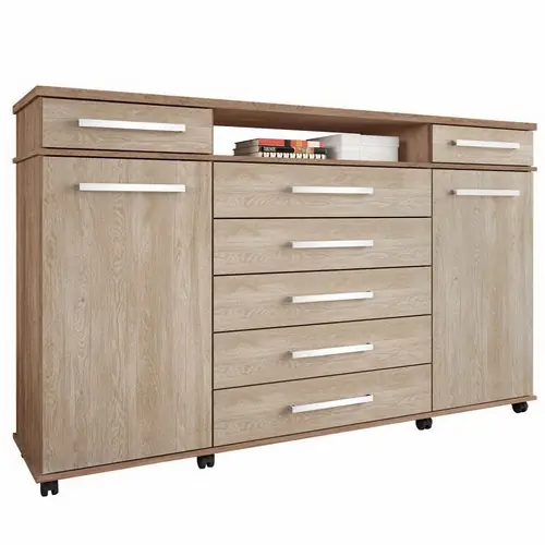 COMODA 7 CAJONES 2 PUERTAS LONDON VAINILLA