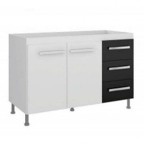 BAJO MESADA 120 BLANCO NEGRO COD 603