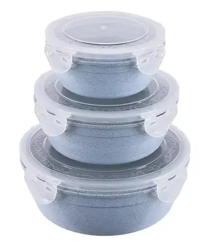 SET VIANDAS 3 PIEZAS REDONDO 1800