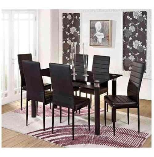 COMEDOR AVATAR 6 SILLAS NEGRO