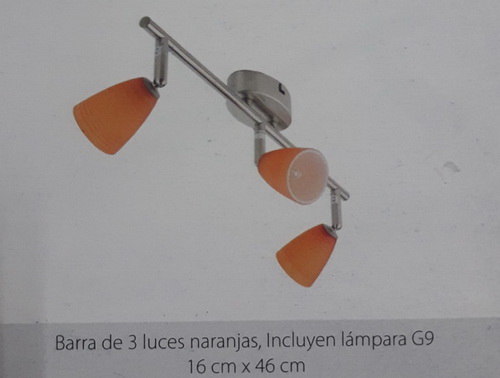 SPOT 3 LUCES DE TECHO PARED VIDRIO Y METAL BASE REDONDA KIRK