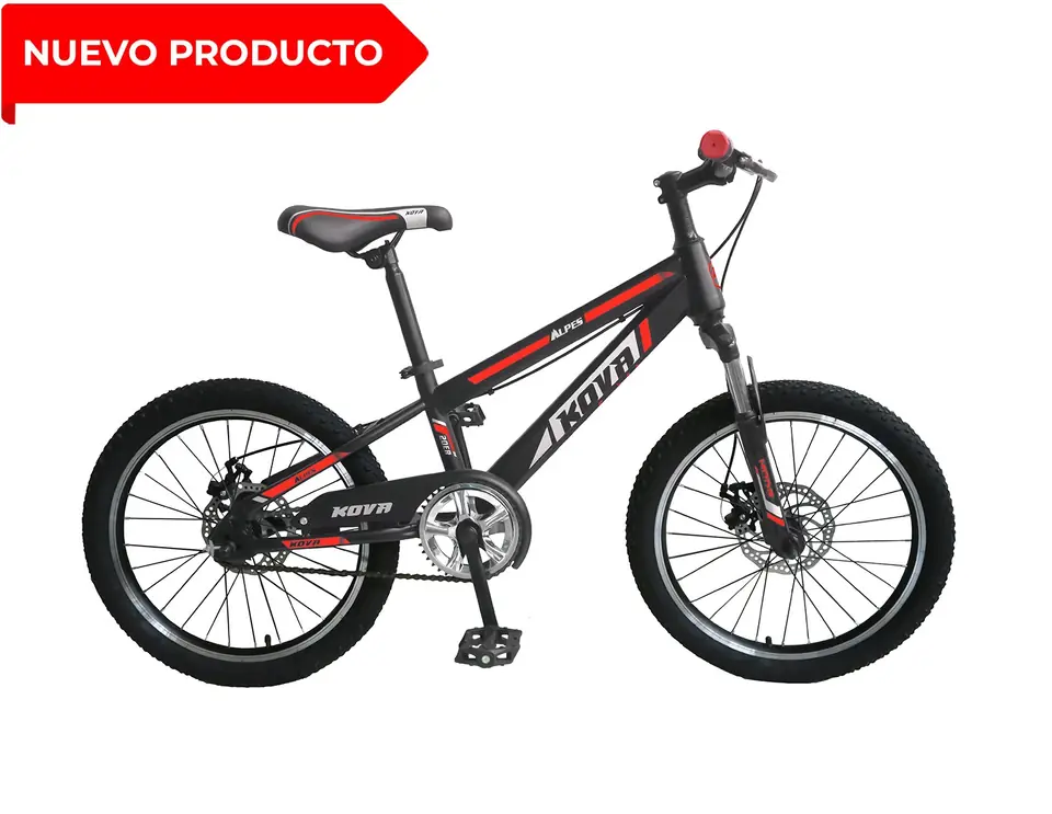 BICICLETA KOVA ALPES 20 F-DISCO GRIS-ROJO