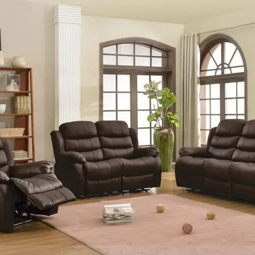 SILLON RECLINABLE BEVERLY 3 CUERPOS MARRON