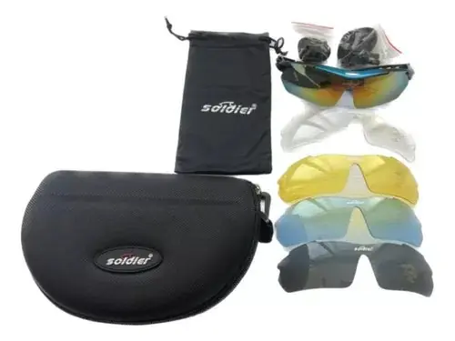 LENTES INTERCAMBIABLES CON ESTUCHE CICLISMO SOLDIER K-56