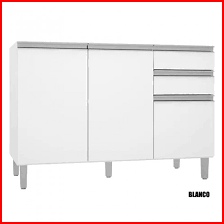 BAJO MESADA 120 SIN TAPA BLANCO MDF