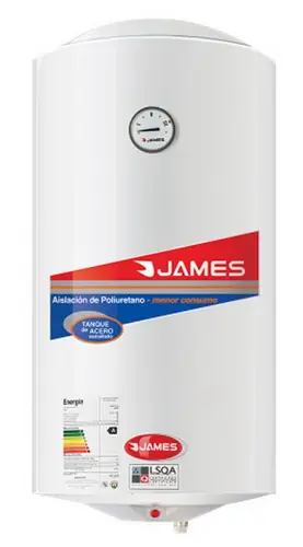 TERMOTANQUE JAMES DE ACERO 40L CILINDRICO CAT B