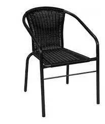 SILLA CAÑO Y RATAN SINTETICO NEGRO