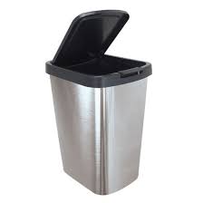 PAPELERA 9L CON TAPA RESORTE METALIZADO