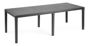 MESA DE RATAN PARA BARBAKOA CON 10 SILLAS