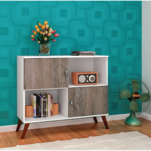 RACK ESTILO RETRO BLANCO RUSTICO