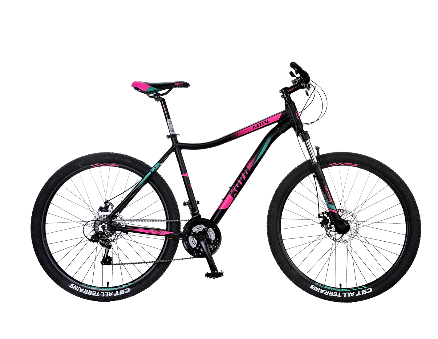 BICICLETA KOVA NEPAL 27.5 DAMA NEGRO MATE ROSADO
