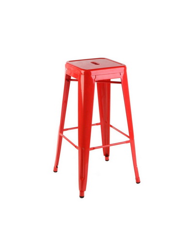 BANCO ALTO TABURETE COLOR ROJO TOLIX