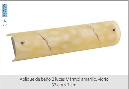 APLIQUE TUBULAR VIDRIO AMBAR-VETA MARRON E14 2X40W