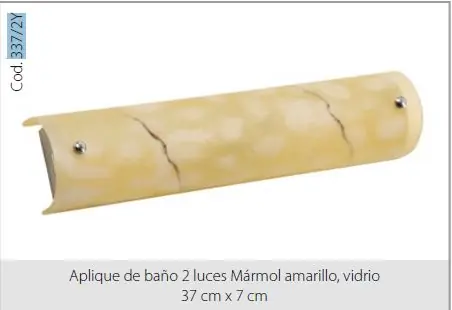 APLIQUE TUBULAR VIDRIO AMBAR-VETA MARRON E14 2X40W