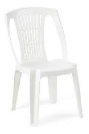 SILLA DE PLASTICO MOR SIN POSABRAZOS BLANCA BISTRO 15151103