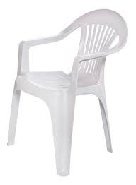 SILLA DE PLASTICO MOR CON POSABRAZOS 151511-01 BLANCA