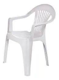 SILLA DE PLASTICO MOR CON POSABRAZOS 151511-01 BLANCA