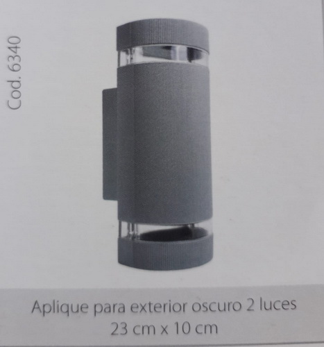 APLIQUE PARA EXTERIOR OBSCURO 23 CM