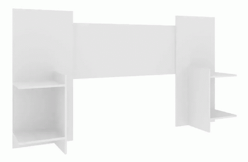 RESPALDO 2 PLAZAS CON ESTANTES BLANCO ECO